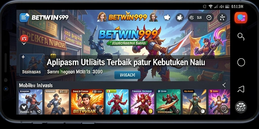 Tampilan utama BETWIN999 dengan navigasi sederhana dan fitur lengkap.