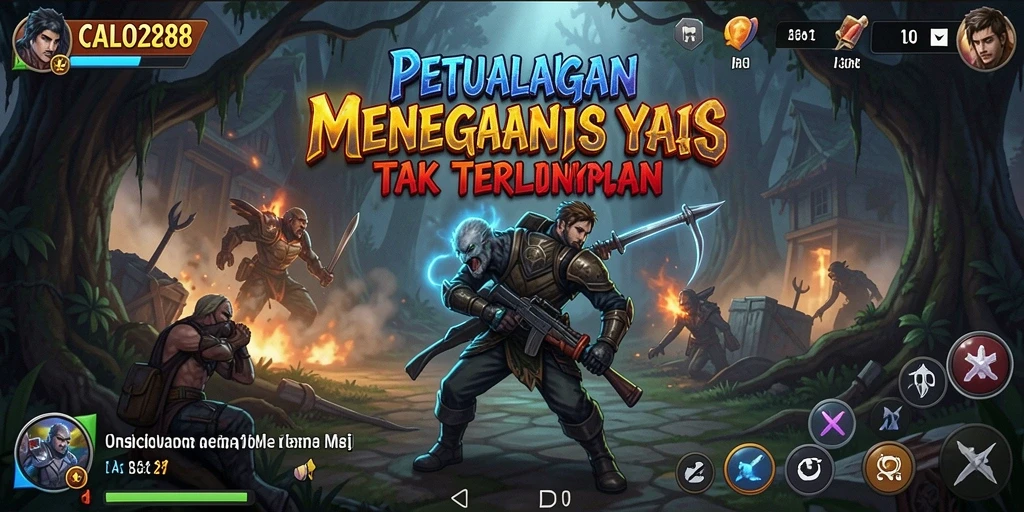 Tangkapan layar menampilkan aksi mendebarkan dari game petualangan.