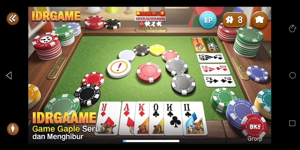 Screenshot gameplay IDRGAME yang menampilkan keseruan bermain Gaple.