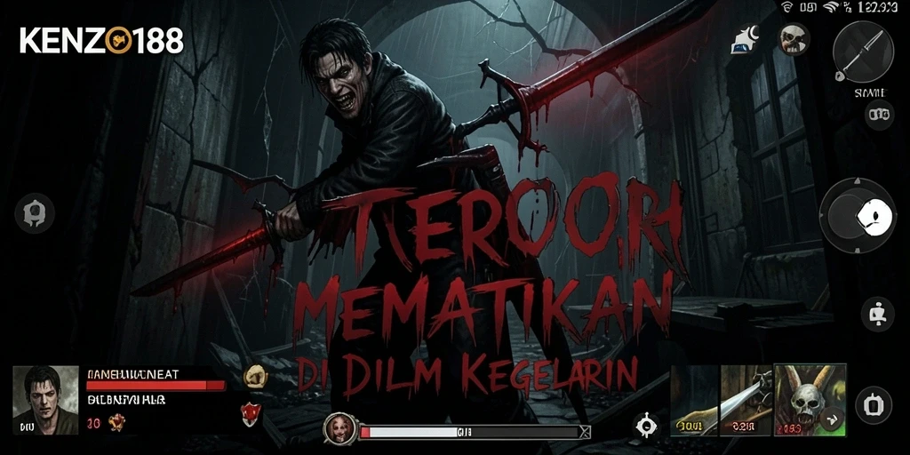 Gameplay menegangkan KENZO188 saat menjelajahi rumah angker.
