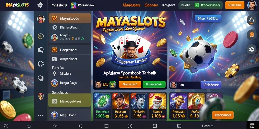 Tampilan menarik dari gameplay Sportsbook di MAYASLOTS.