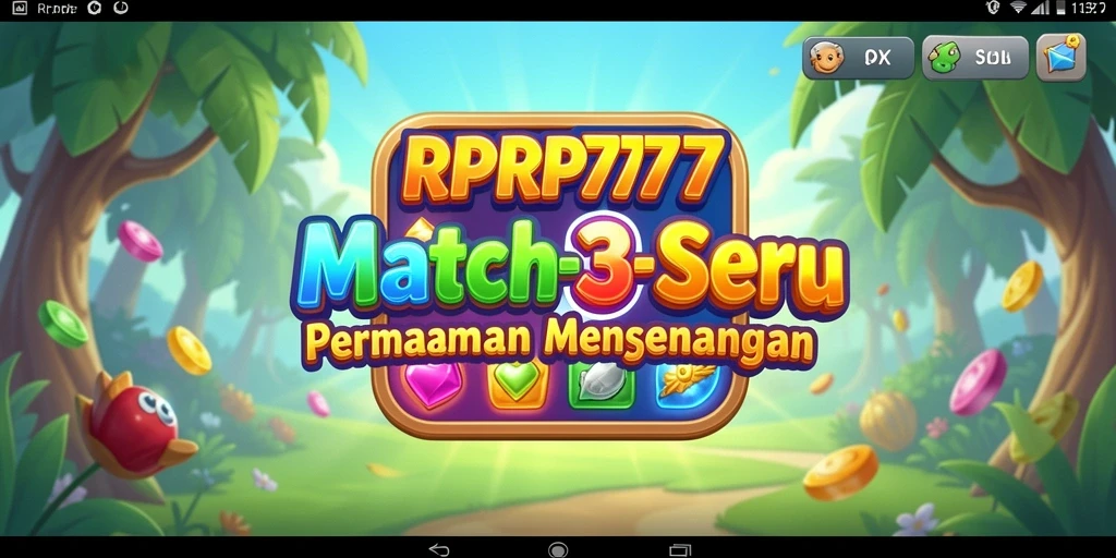 Tampilan gameplay RPRP777 dengan elemen Match-3 yang menarik.