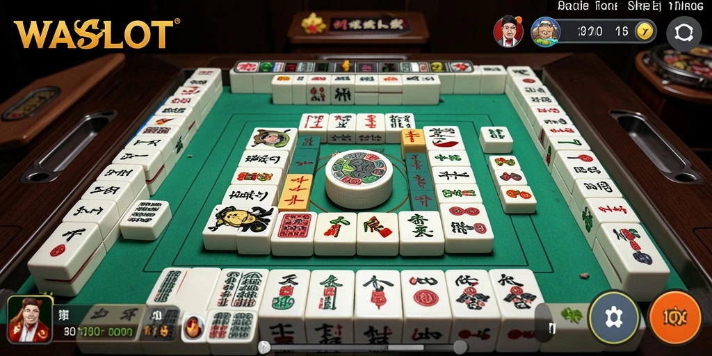 Screenshot gameplay WASLOT menampilkan aksi Mahjong yang seru.